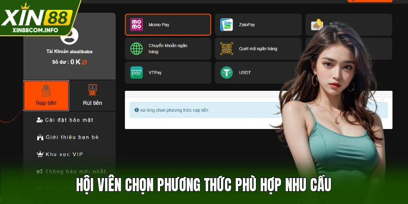 Hội viên chọn phương thức phù hợp nhu cầu