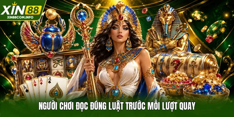 Người chơi đọc đúng luật trước mỗi lượt quay