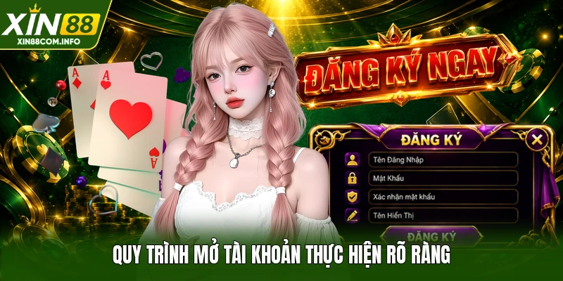 Quy trình mở tài khoản thực hiện rõ ràng